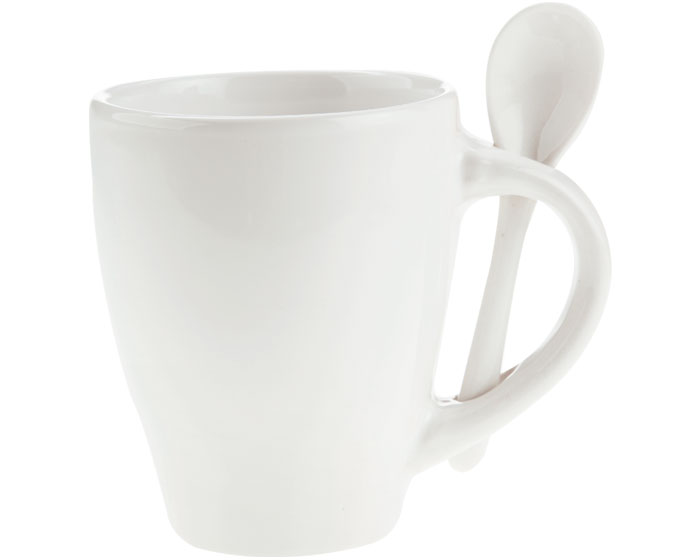 TAZA CON CUCHARA BICOLOR C684